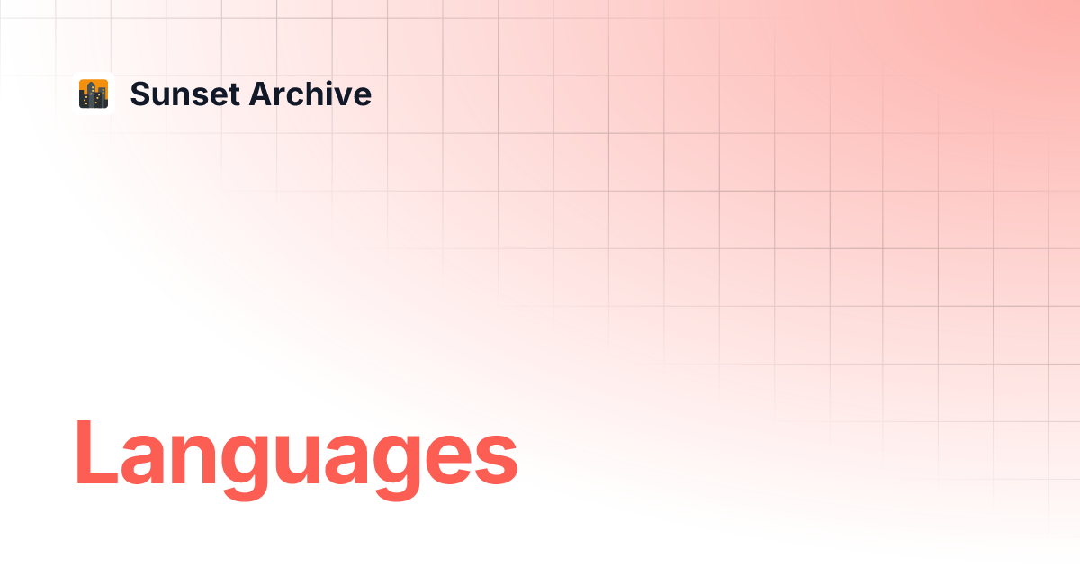 Languages sunset archive